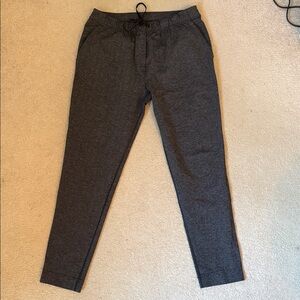 Lululemon Jet Crop Slim Trouser Luon Heathered Herringbone Black Grey Size 4